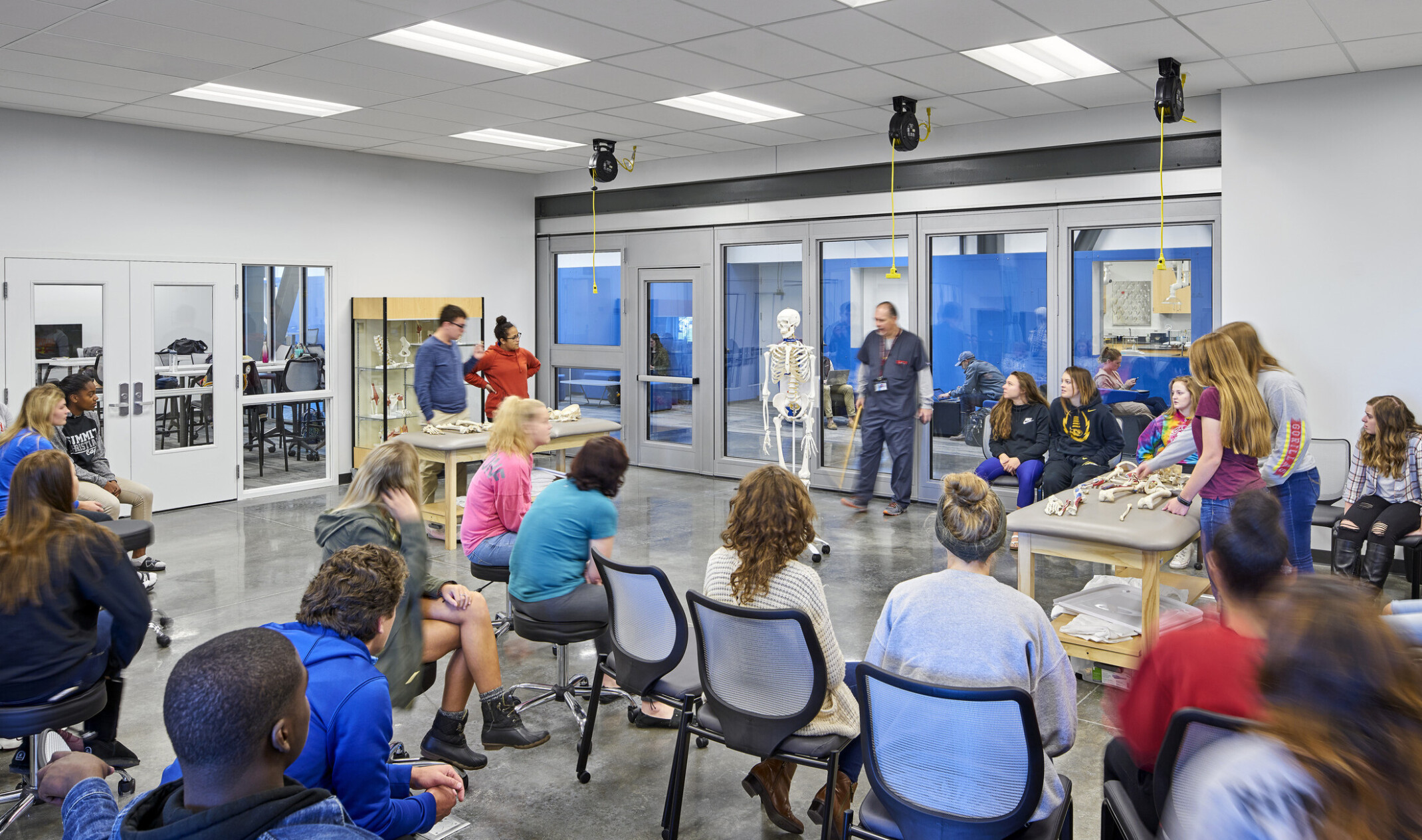 science classroom adaptable for CTE learning at missouri innovation campus