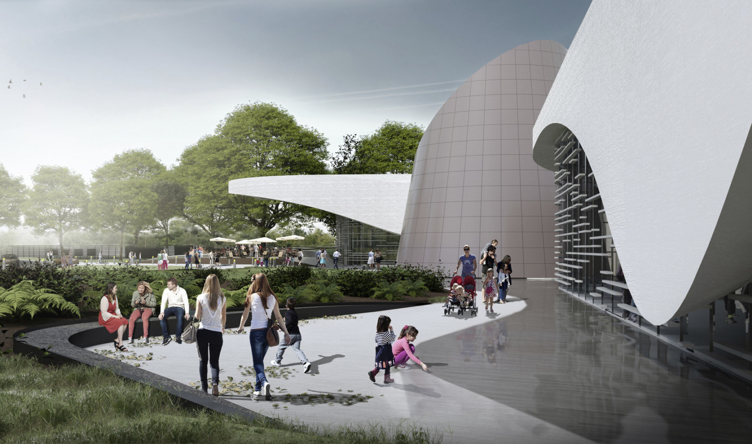 Exterior concept design at Cleveland Museum of Natural History Expansion