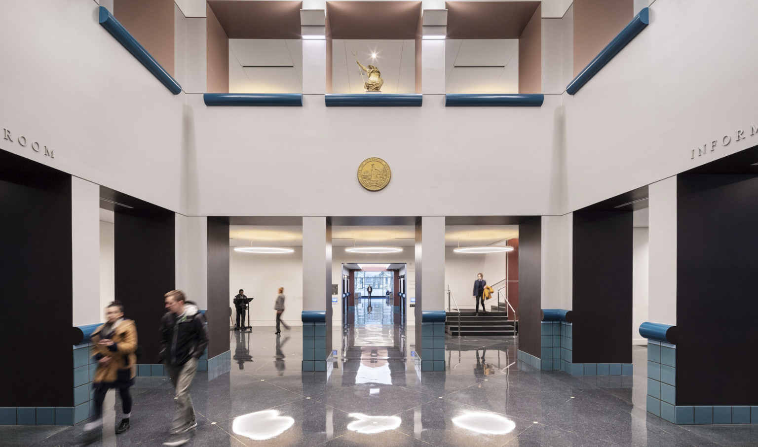 Lobby area at The Portland Building