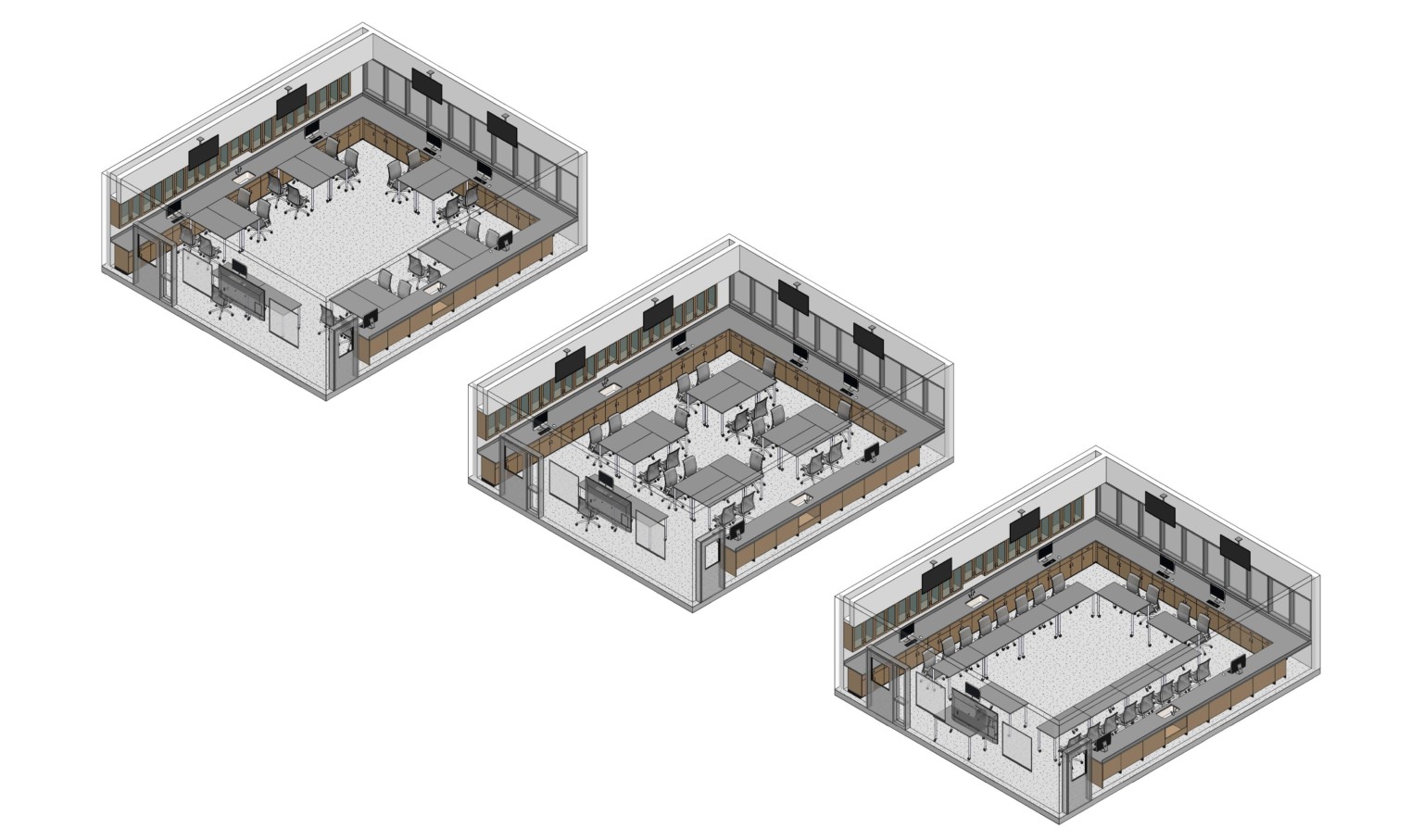 rendering of an adaptable biology teaching laboratory