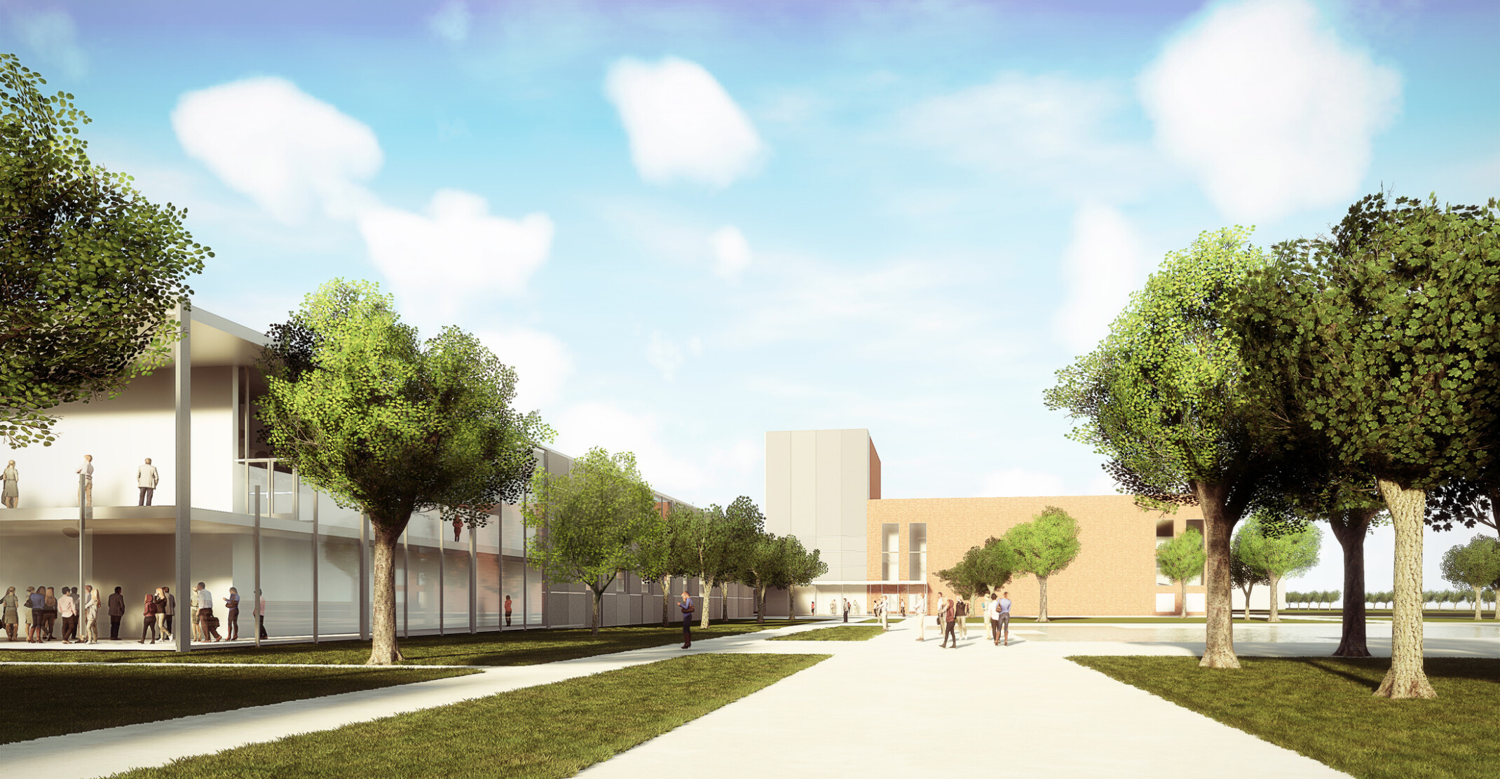 Arts United Campus and Theater Master Plan rendering in Fort Wayne, a new arts district comprehensive plan