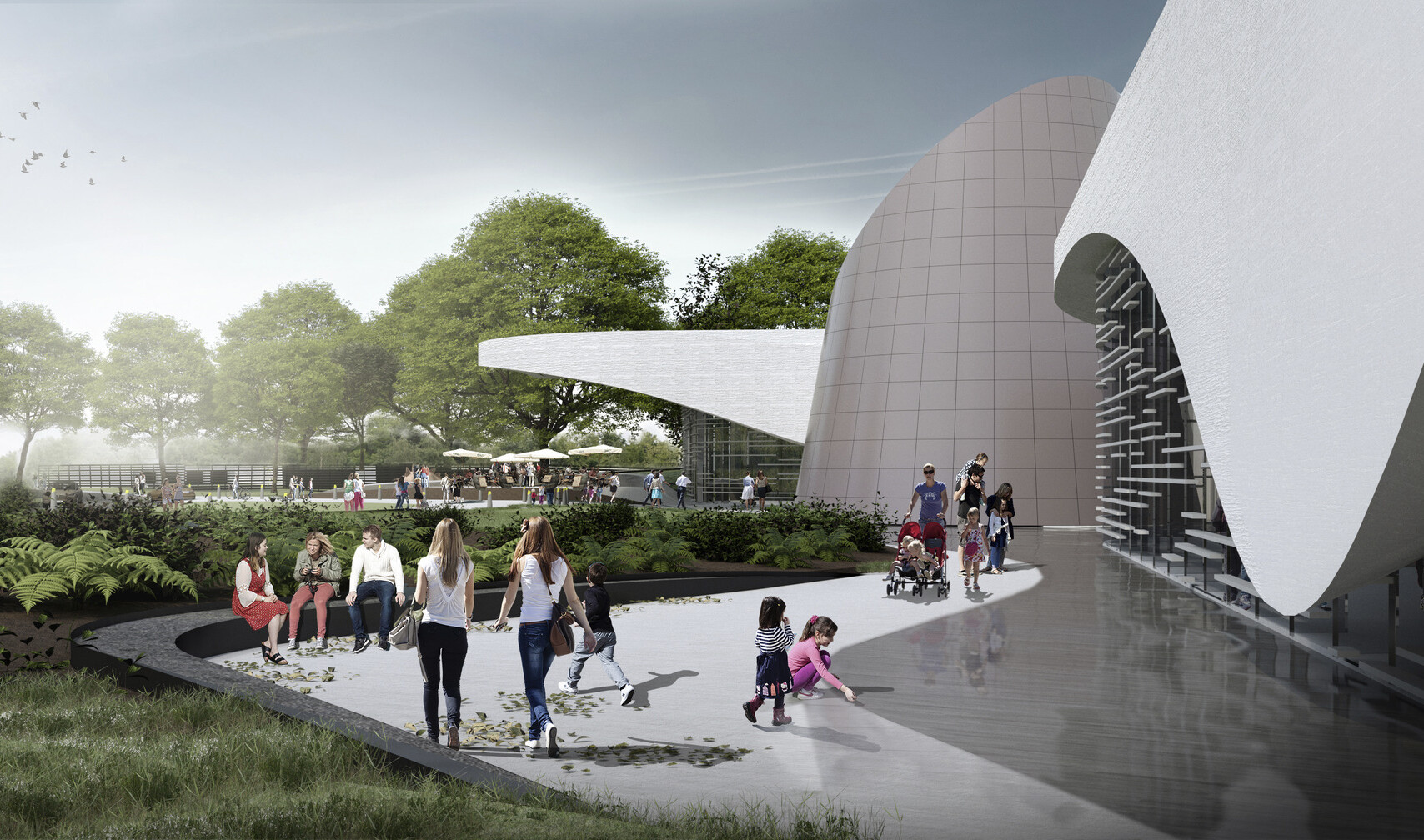 Exterior concept design at Cleveland Museum of Natural History Expansion