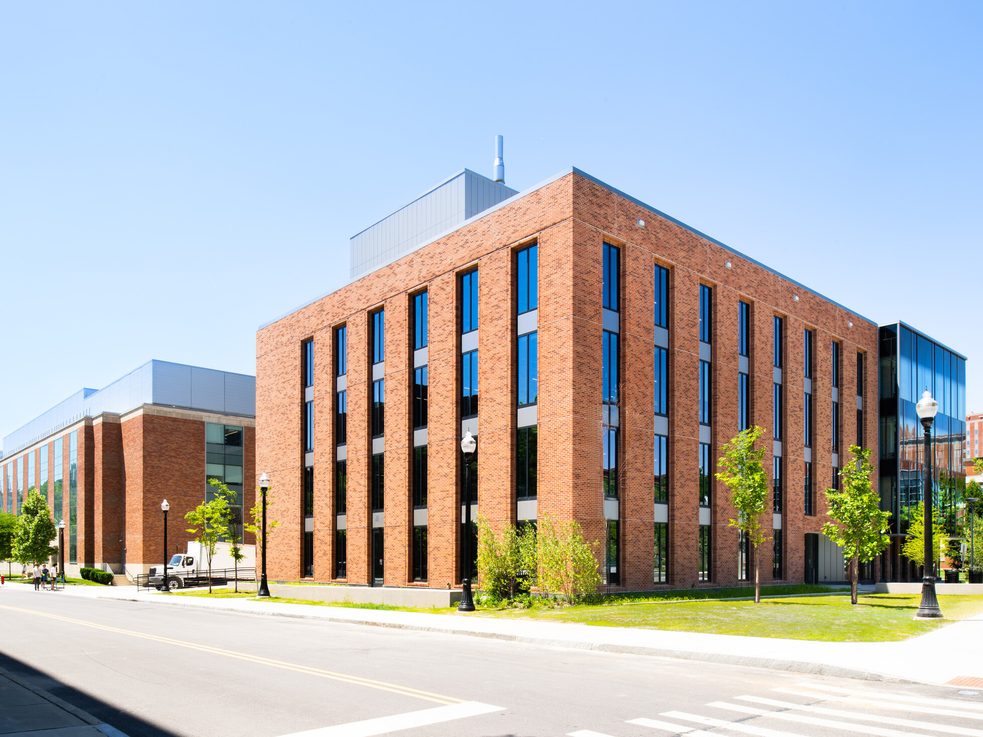 exterior of a modern building with a multi-facade treatment