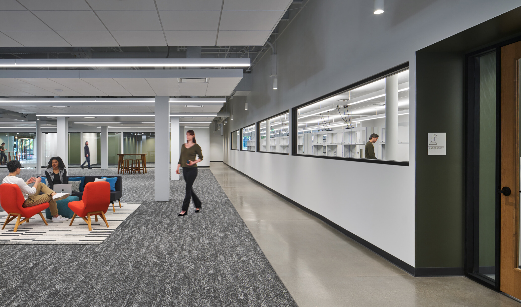 Wilderness Labs in Colorado was originally designed as an office space and was recently modernized to welcome life science tenants