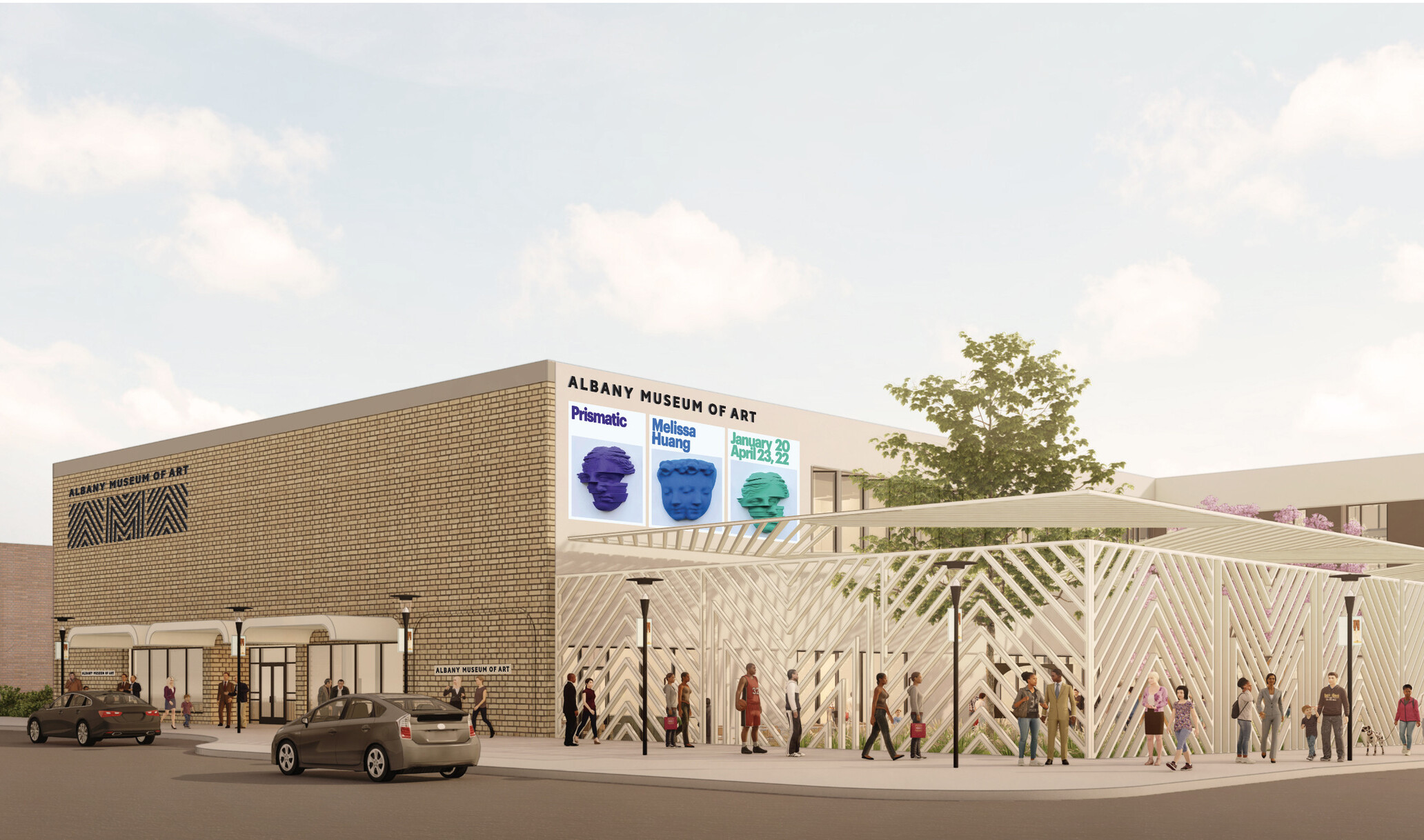 Exterior Rendering Albany Museum of Art