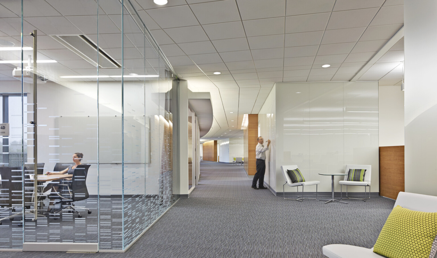 whiteboard wall next to office space; top medical education space in the country