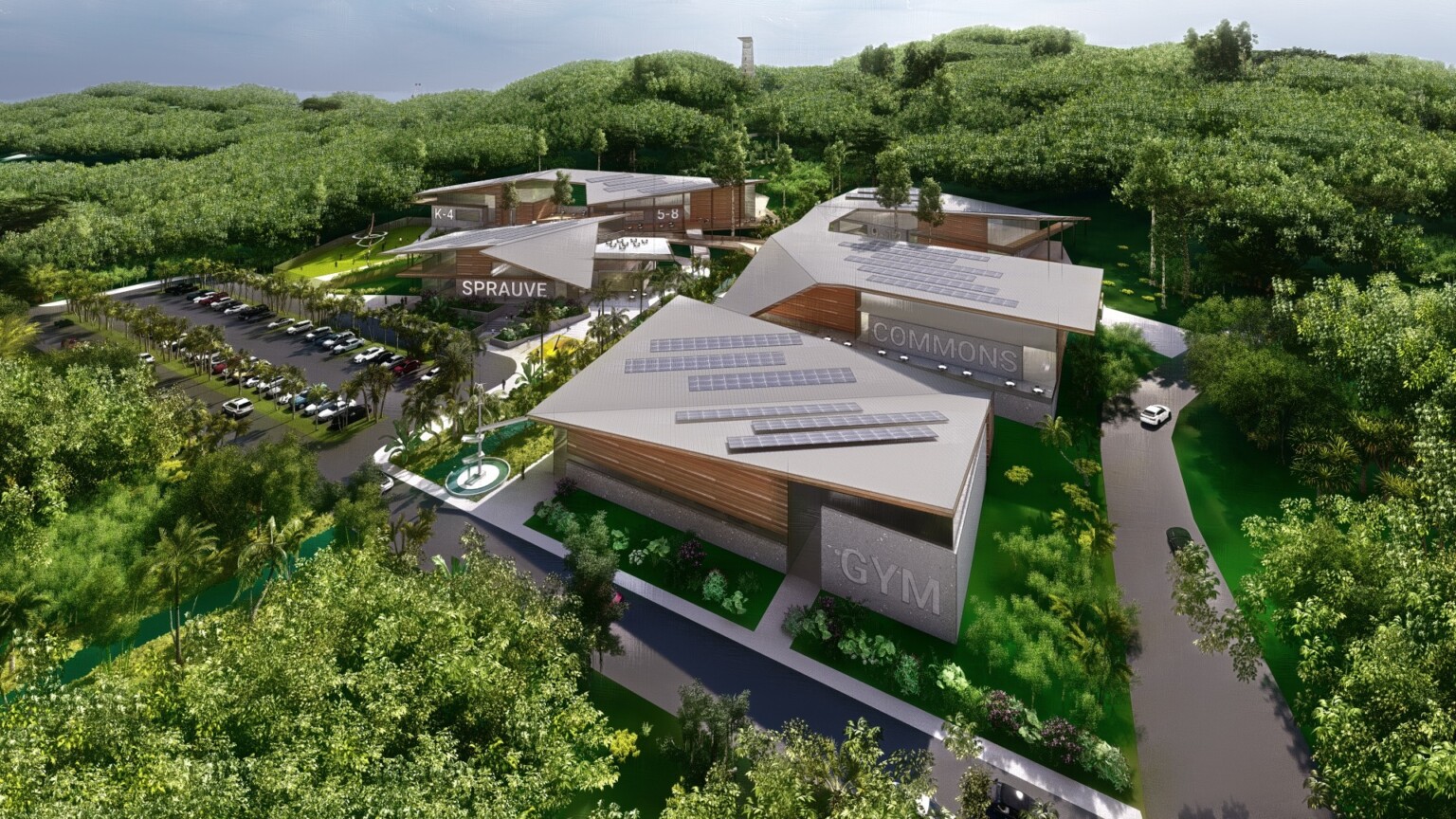 Aerial view of U.S. Virgin Islands Department of Education Master Plan