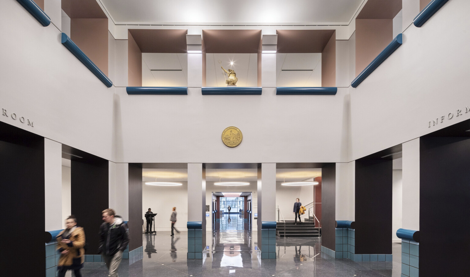 Lobby area at The Portland Building
