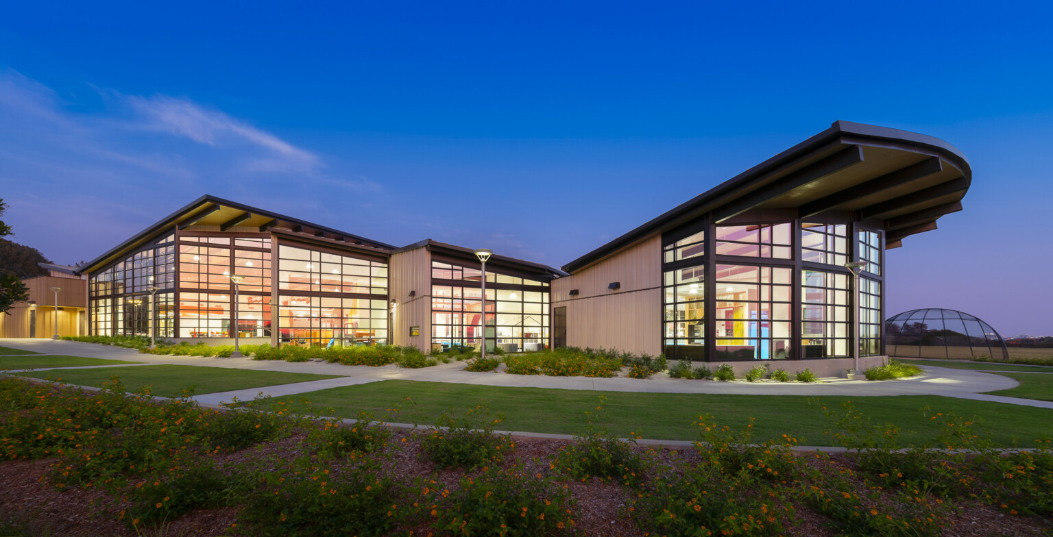 North-facing windows incorporate glare free natural light and offer energy efficiency