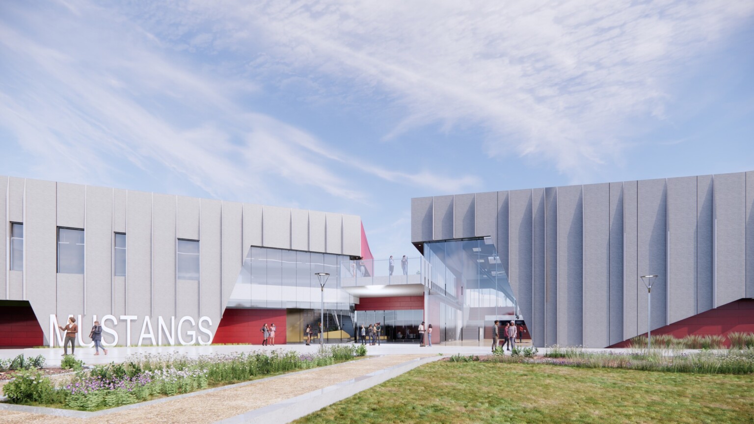 design concept for new Human Performance and Kinesiology school in California; exterior facade blading for passive cooling design concept for new Human Performance and Kinesiology school in California; exterior facade blading for passive cooling