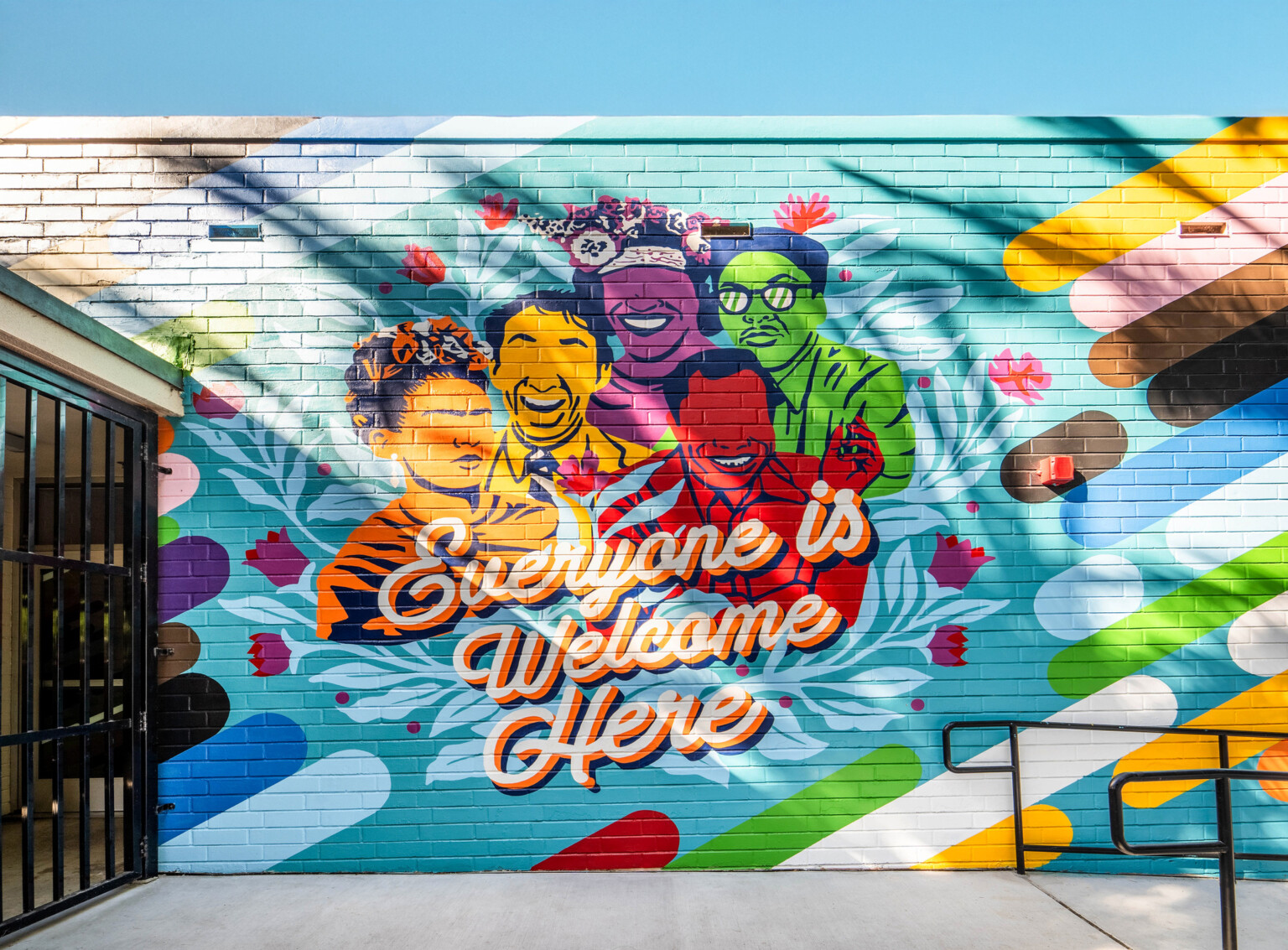 exterior mural showcasing diversity, equity, and inclusion at the Greater Whittier LGBTQ center