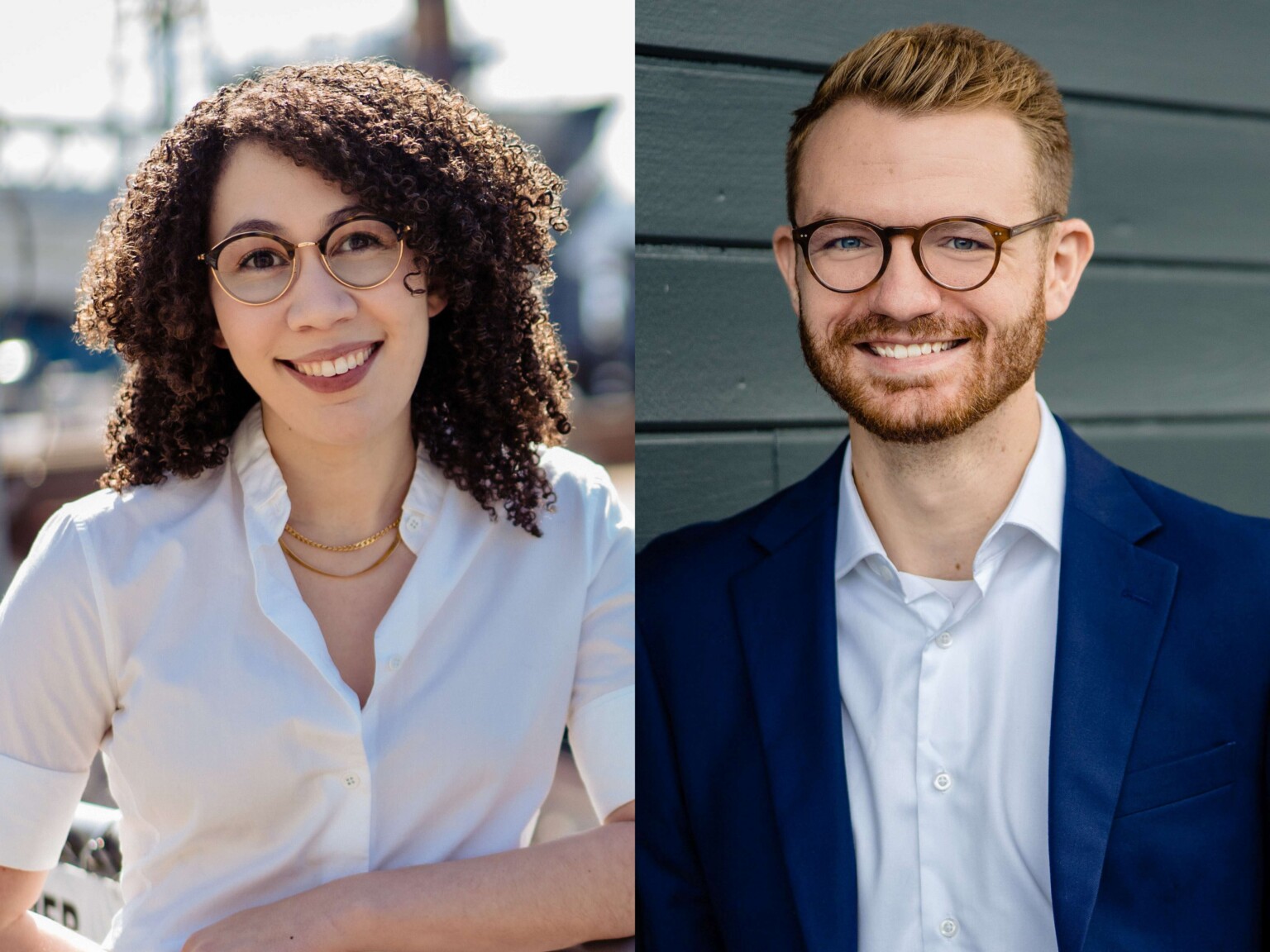 Associate and Designer Haley Wilson and Associate and Architect Chris Perez, AIA