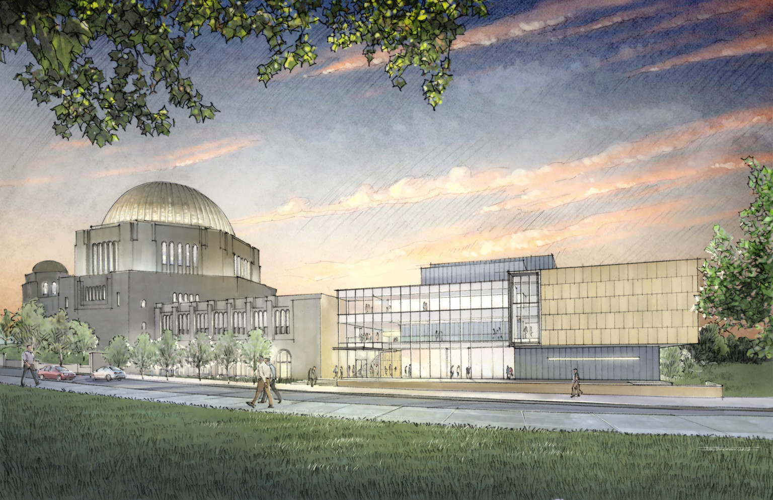 Exterior conceptual design for Case Western Reserve University Maltz Performing Arts Center Expansion Exterior conceptual design for Case Western Reserve University Maltz Performing Arts Center Expansion