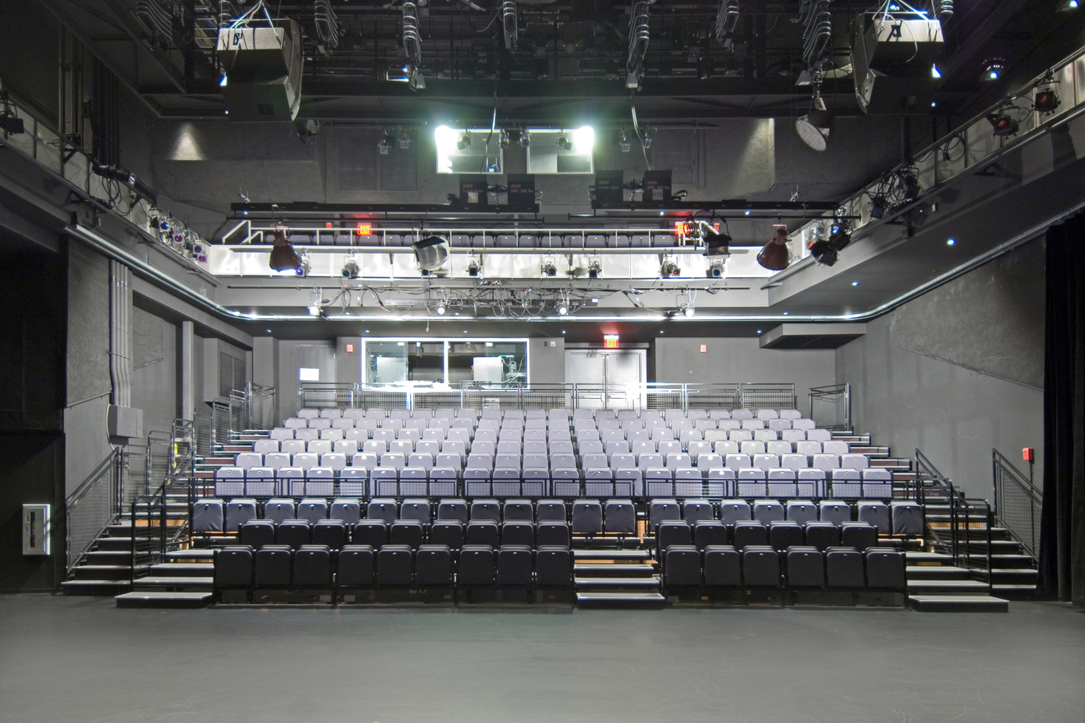 a sound stage studio with audience seating
