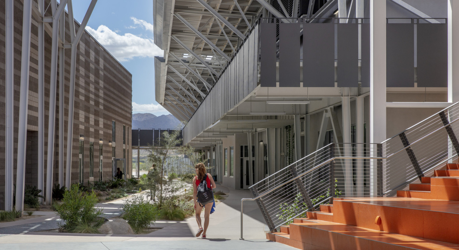 Open space between two buildings at Canyon View High School Open space between two buildings at Canyon View High School