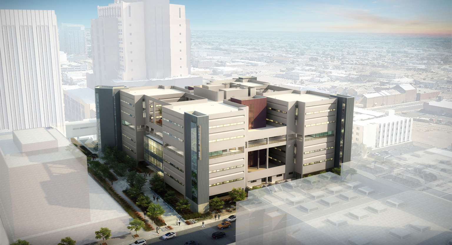 Aerial view of concept design for Maricopa County Attorney's Office Aerial view of concept design for Maricopa County Attorney's Office
