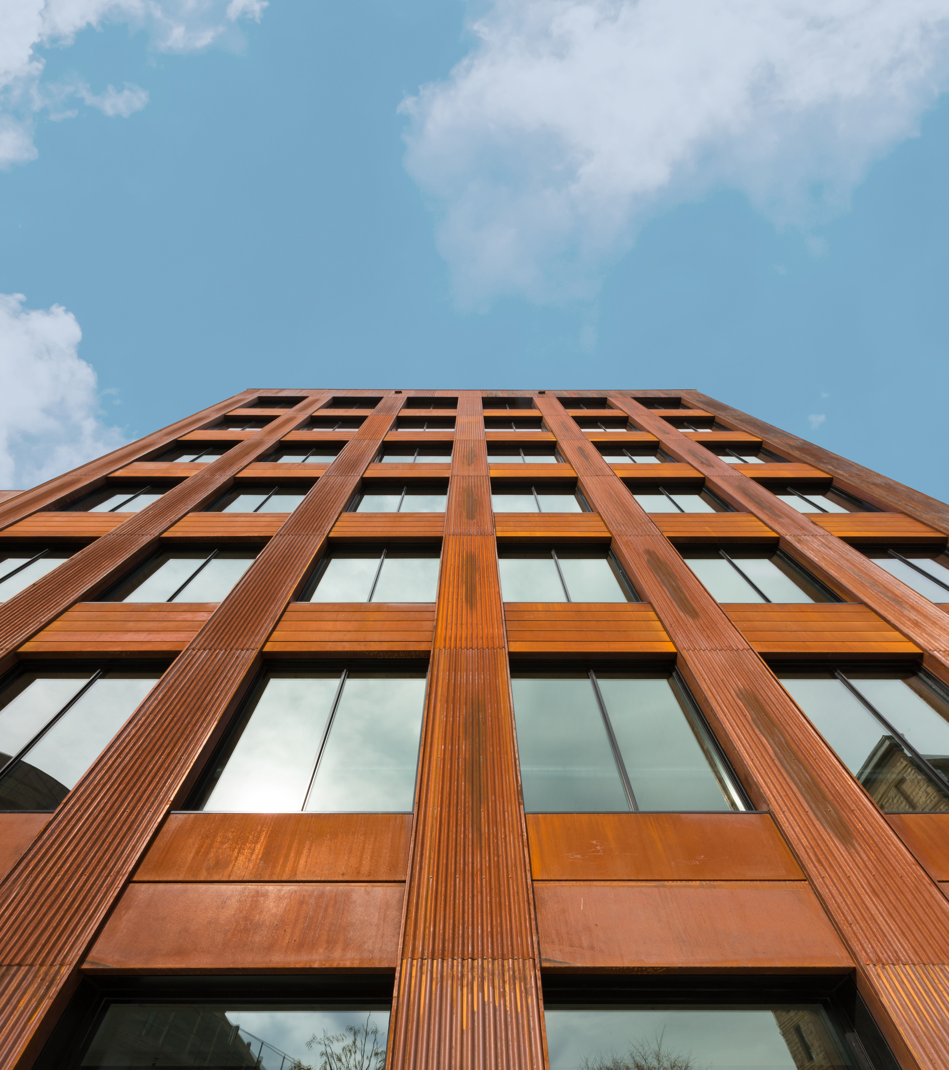 mid rise mass timber tower exterior