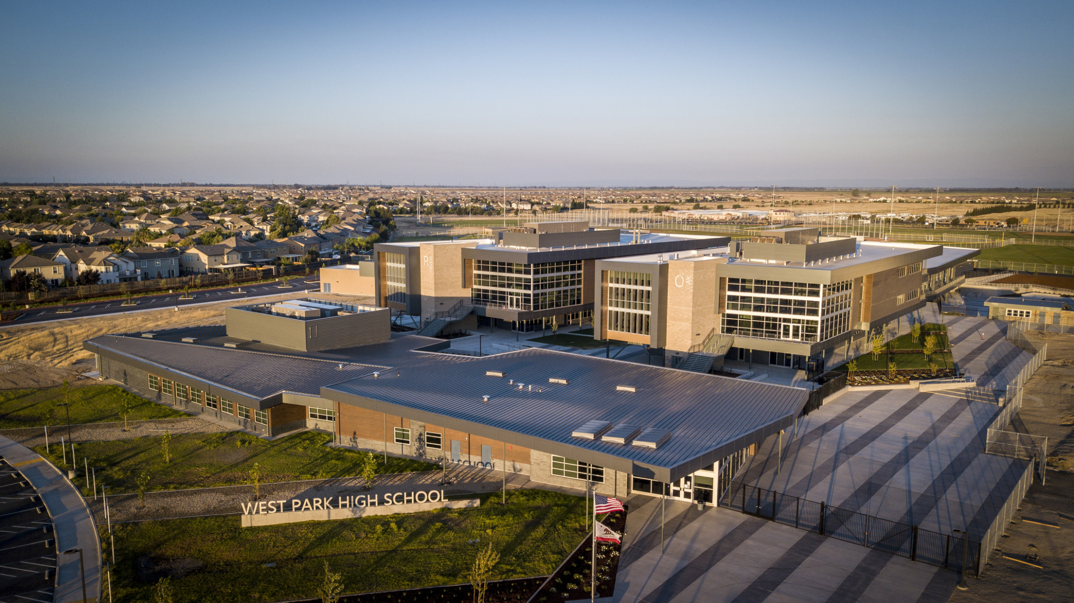 Aerial view of West Park High School